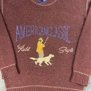 Vintage Woolrich Crewneck Wool Sweater with Graphic Design